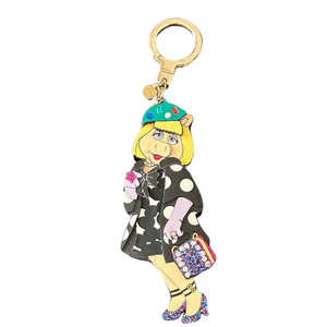Kate Spade x Disney Miss Piggy Keychain Black & Purple Limited Edition Sold Out